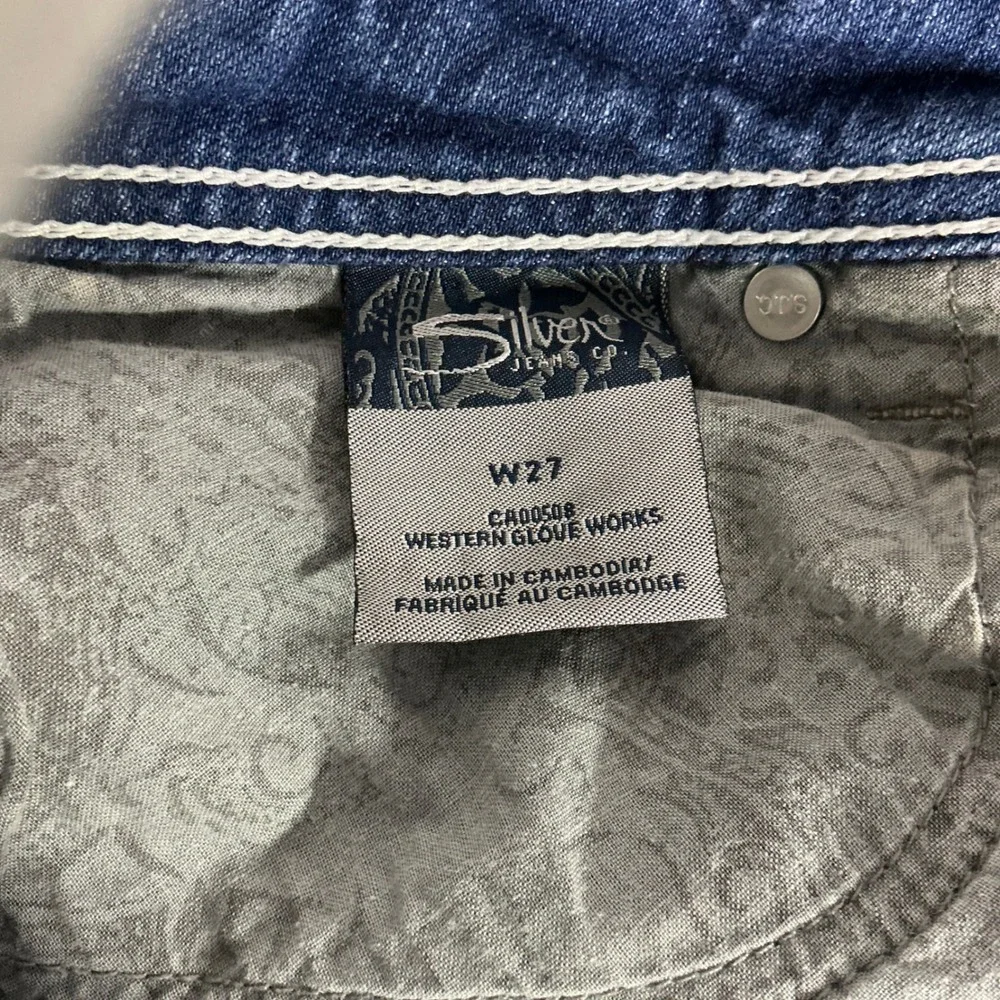 Silver Jeans Co Suki‎ Bermuda Denim Shorts Medium Wash Blue W27 Mid Rise